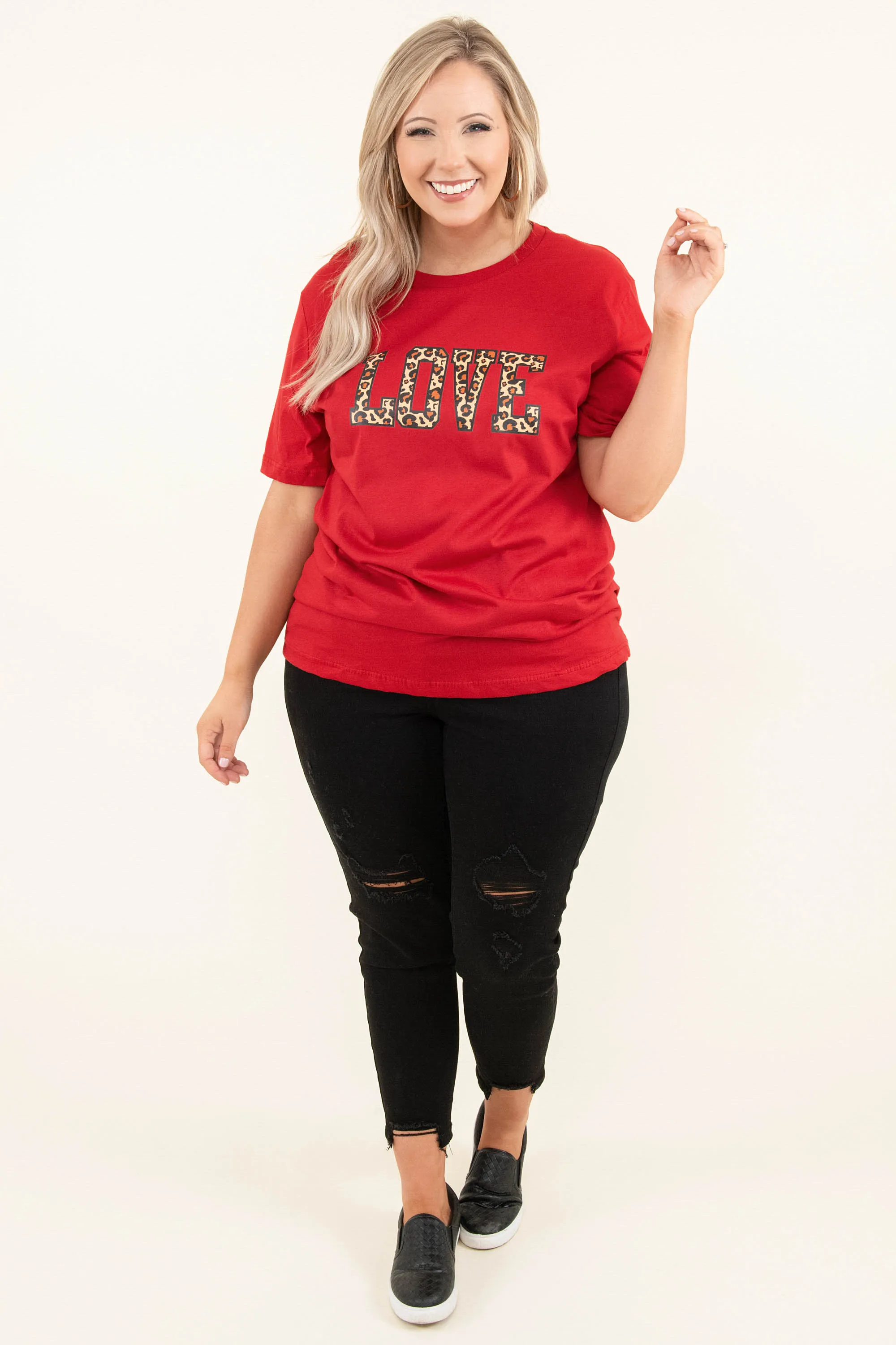 Love Struck Tee, Canvas Red