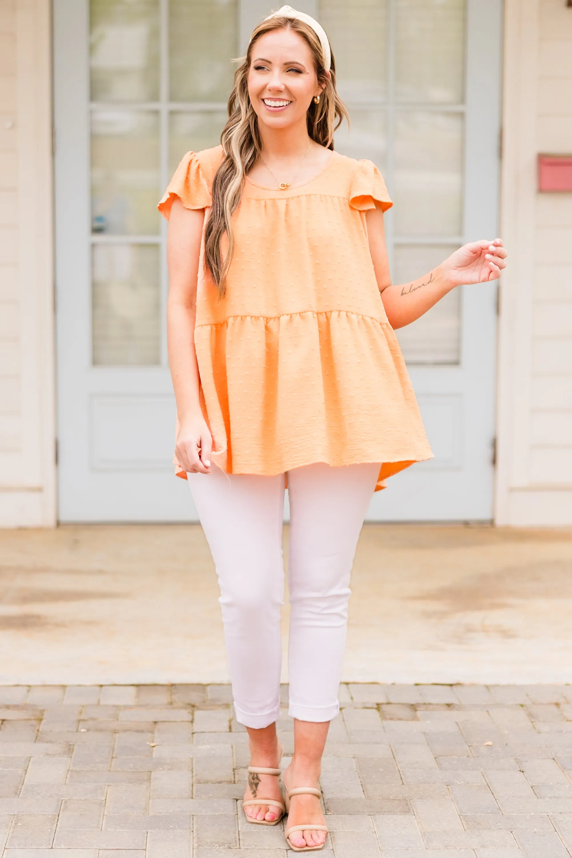 Loving This Life Top, Coral