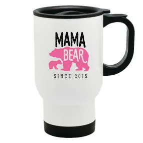 Mama Bear Personalized Metal Coffee and Tea Travel Mug