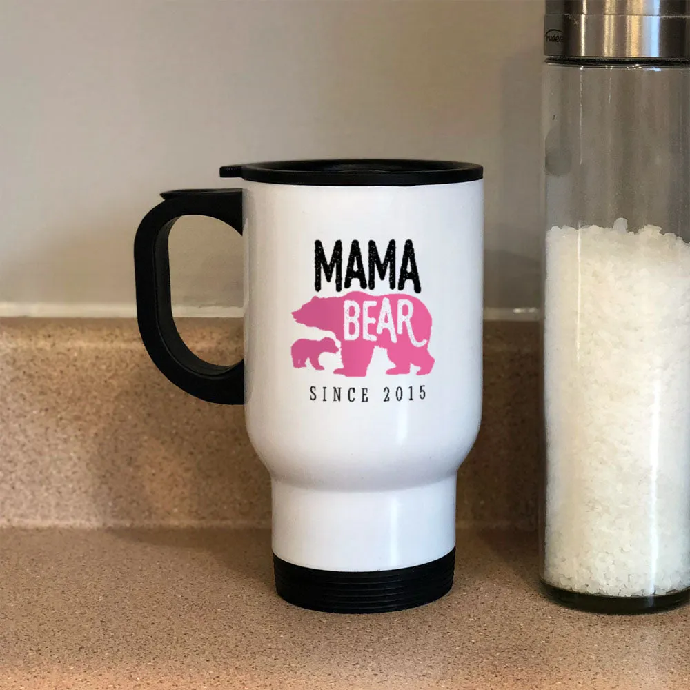 Mama Bear Personalized Metal Coffee and Tea Travel Mug