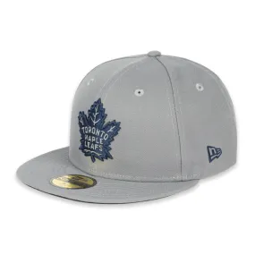 Maple Leafs New Era Men's 59FIFTY Prim Logo Fitted Hat - GREY