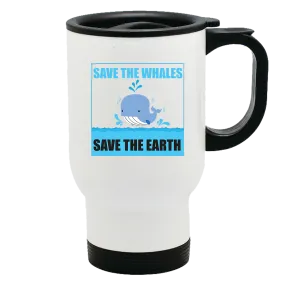 Metal Coffee and Tea Travel Mug Save The Whale