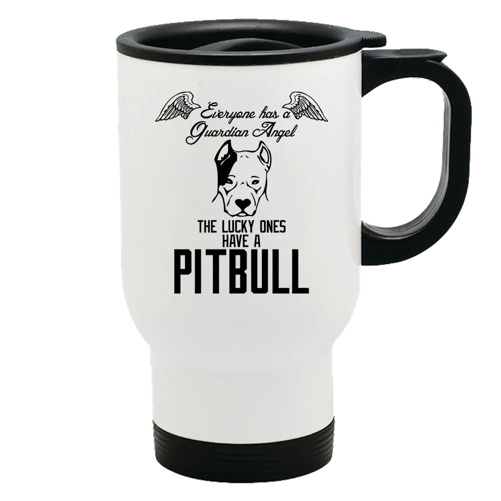 Metal Coffee and Tea Travel Mug The Lucky Ones Have a Pitbull