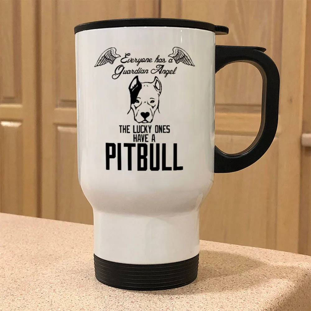 Metal Coffee and Tea Travel Mug The Lucky Ones Have a Pitbull