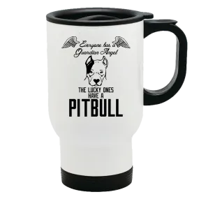 Metal Coffee and Tea Travel Mug The Lucky Ones Have a Pitbull