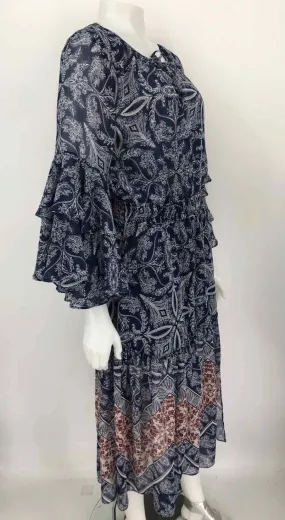 MISA Navy White Paisley Size MEDIUM (M) Dress