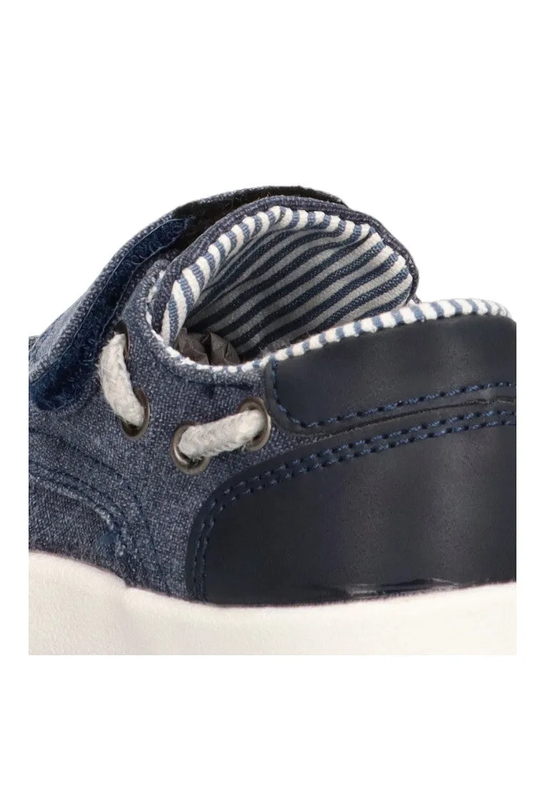 MOCASN TIPO NUTICO DE NIO ETIKA FRADES DE LONA CON VELCRO AZUL