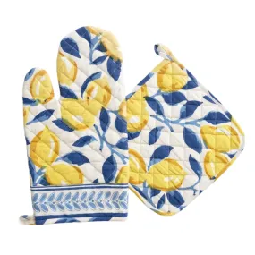 Mod Lemon Oven Mitt Set