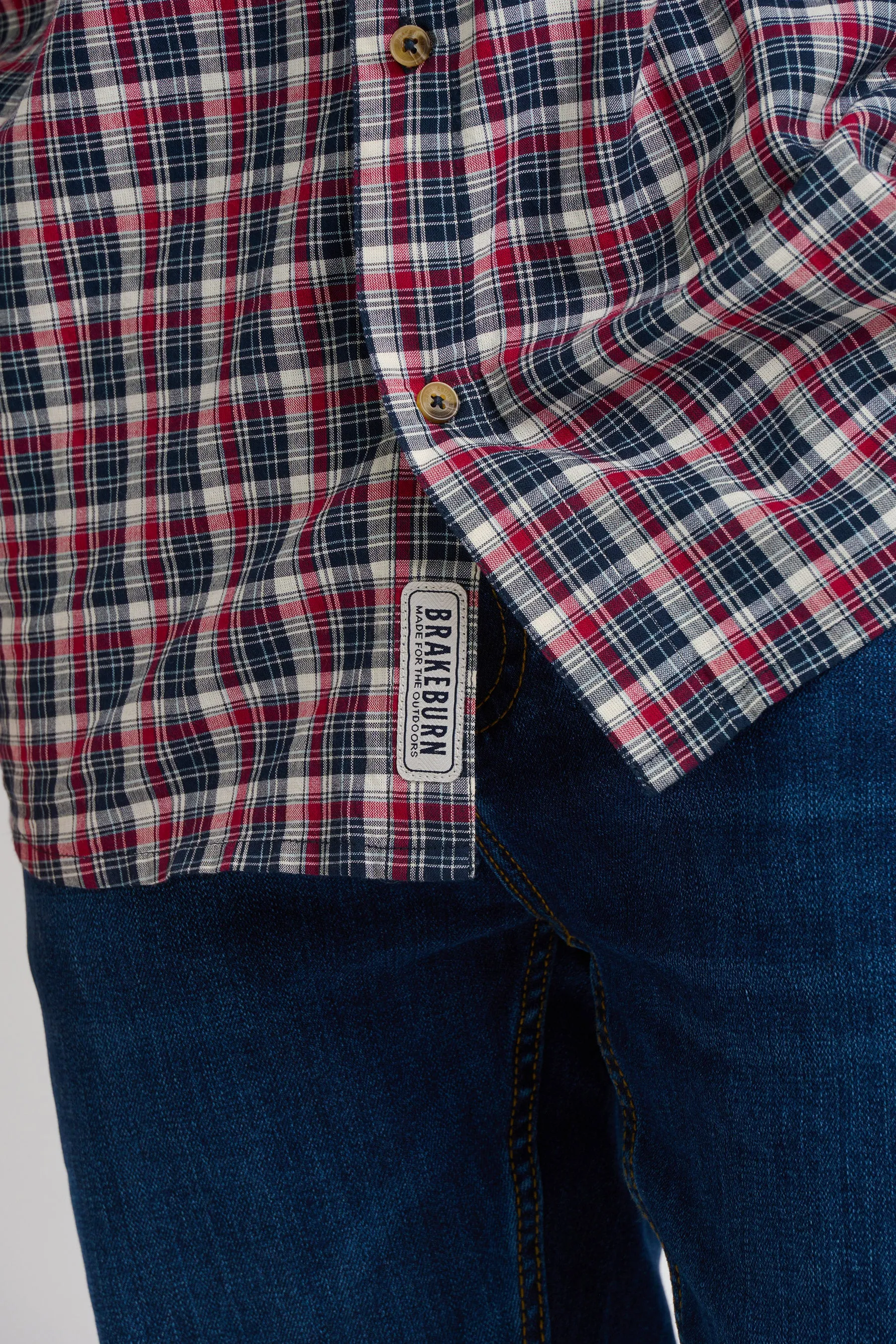 Navy and Red Checked Shirt