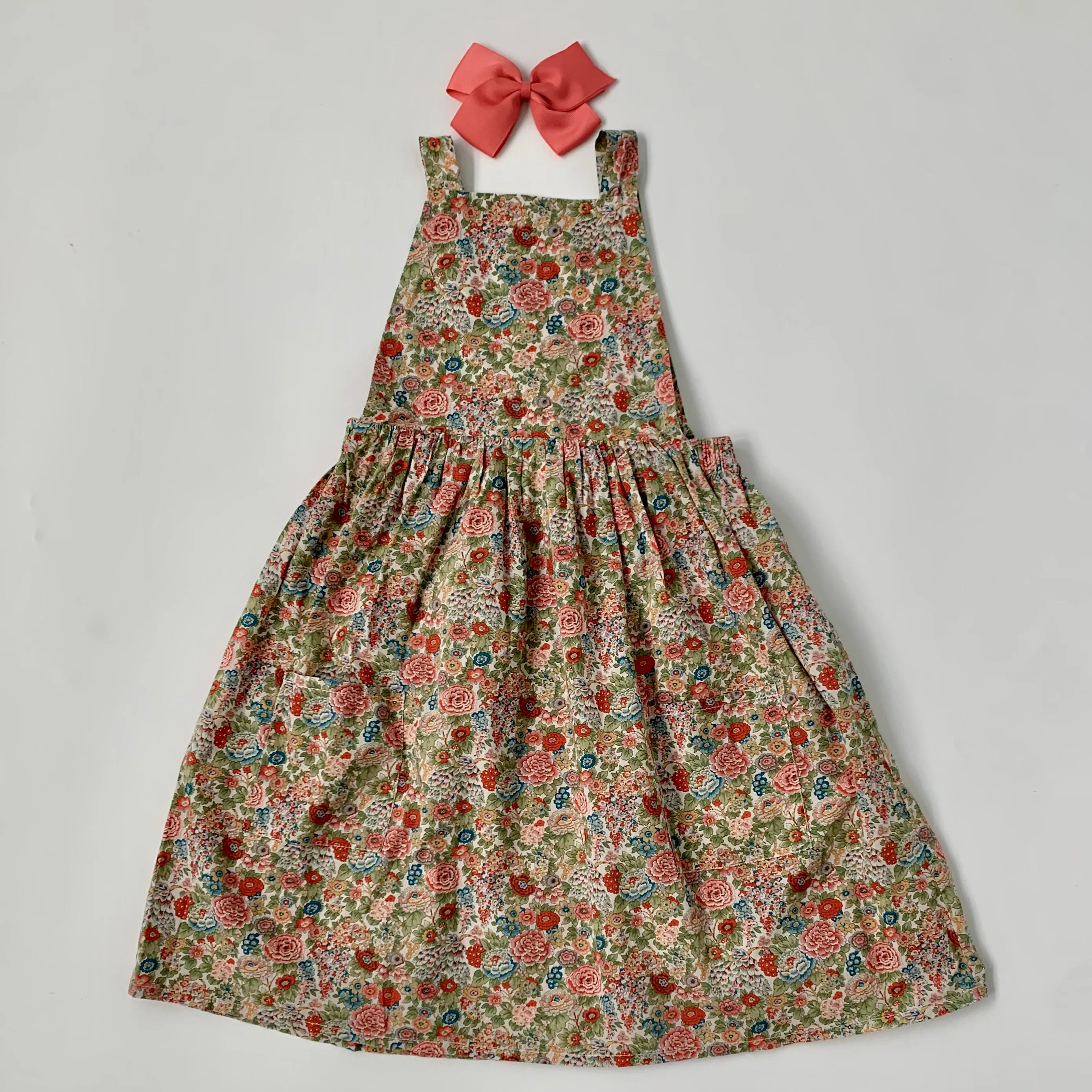 Nellie Quats Liberty Print Pinafore Dress: 5-6 Years