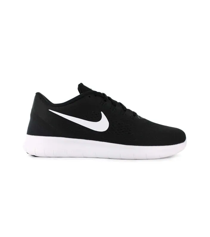 nike free rn womens black white