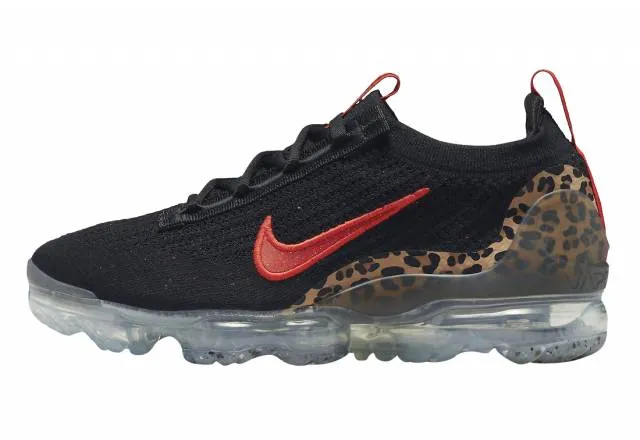 Nike Vapormax 2021 Flyknit Womens Black Animal Print