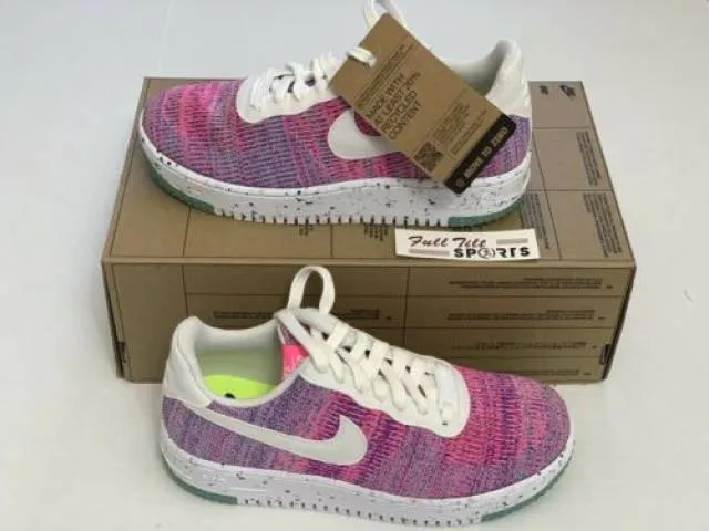 Nike Womens Air Force 1 Low Crater Flyknit Fuchsia Glow ...