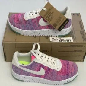 Nike Womens Air Force 1 Low Crater Flyknit Fuchsia Glow ...