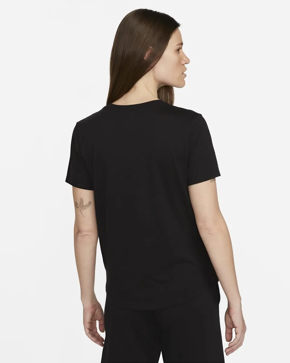 NIKE WOMENS SPORTWEAR ESSENTIALS LOGO BLACK TEE