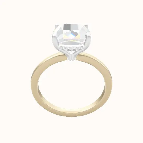 Open Solitaire Engagement Ring With Front set gallery Head