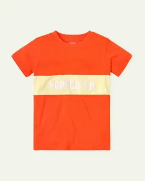 Orange Hopscotch Cut and Sew T-Shirt