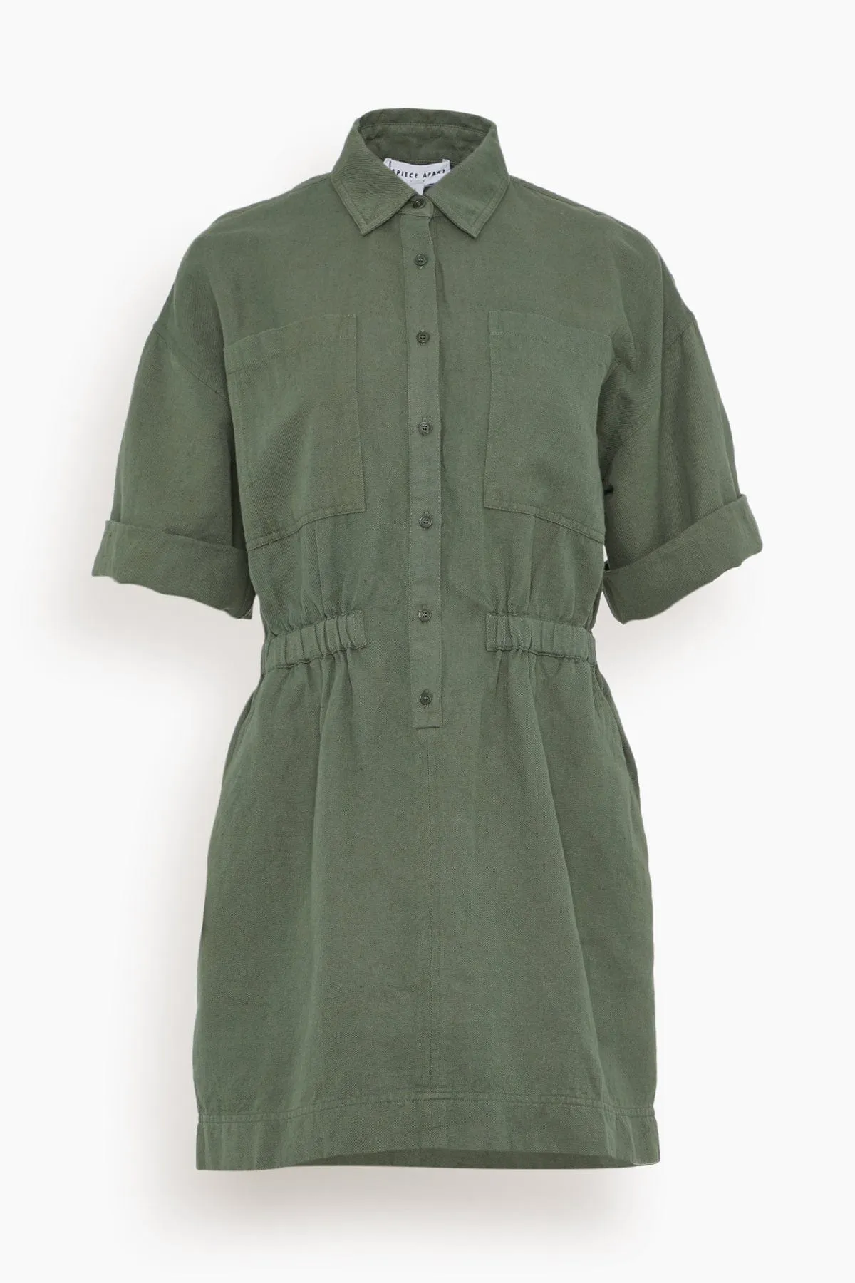 Palmera Mini Dress in Thyme