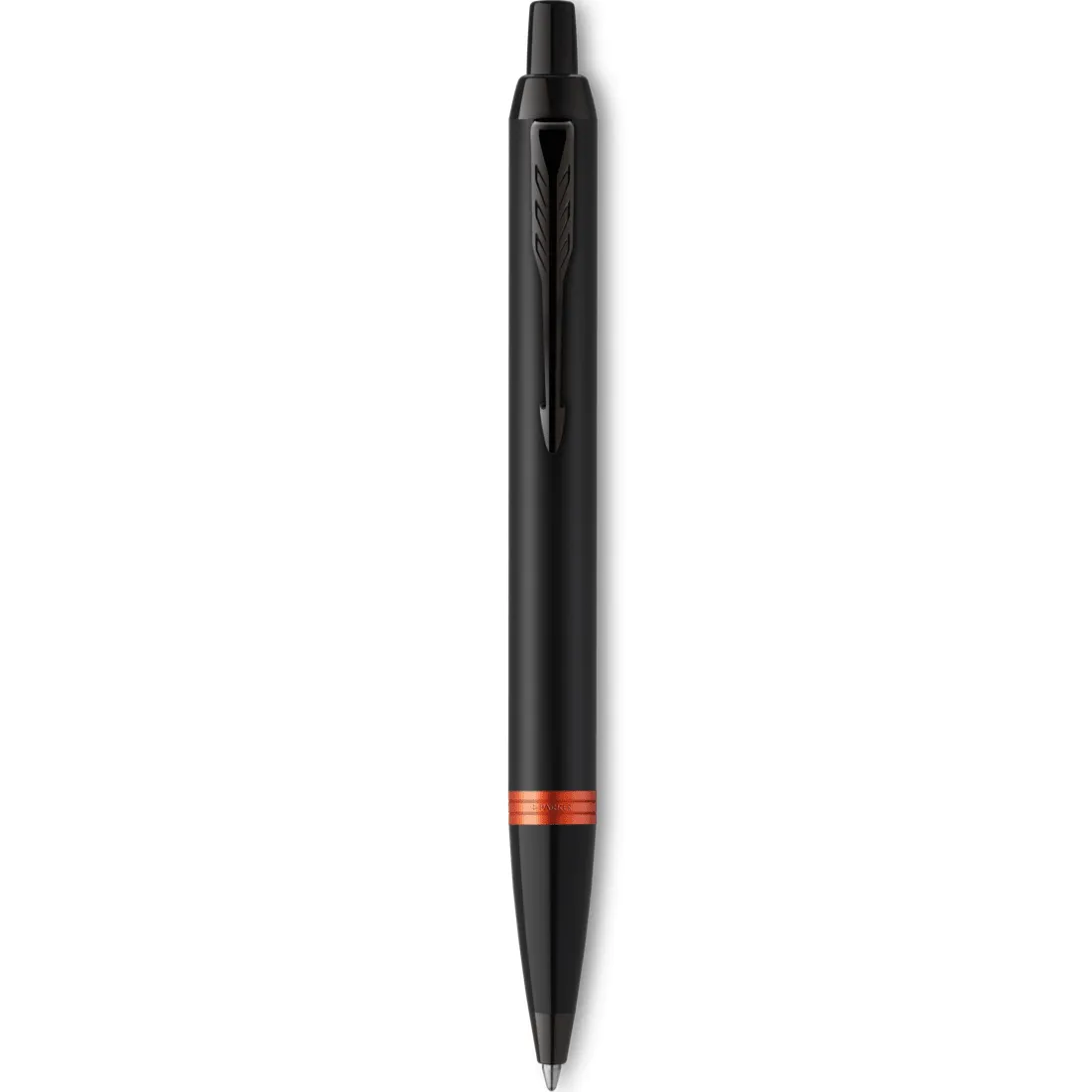 Parker IM Professional Ballpoint Pen Satin Black Vibrant Orange Ring Gift Box