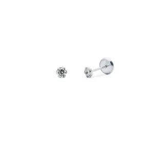 Pendientes Little Plata 3mm