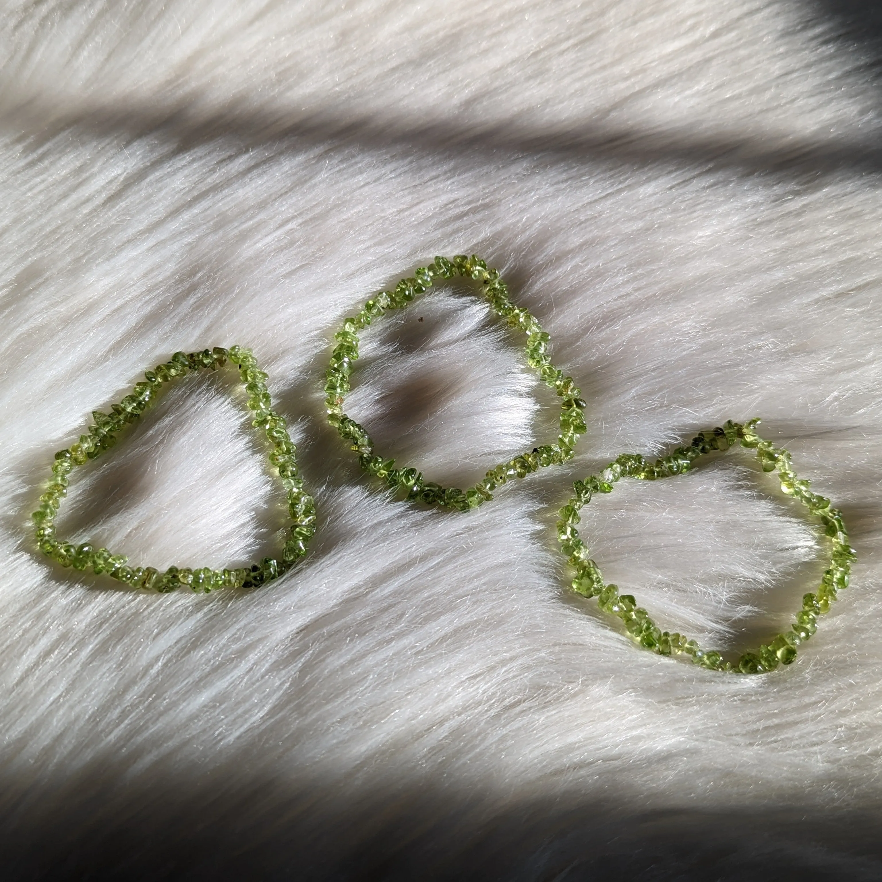 Peridot Chip Stretchy Bracelet