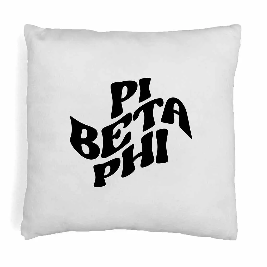 Pi Beta Phi Greek Mod Design on a Sorority Throw Pillow Cover for Dorm Room or Apartment Decor