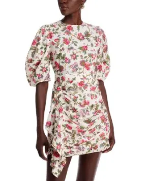 Pia Floral Print Cotton Mini Dress