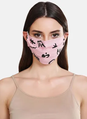 Printed 2 Layer Face Mask With Front Pleats