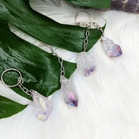 Rainbow Angel Aura Amethyst Key Chain