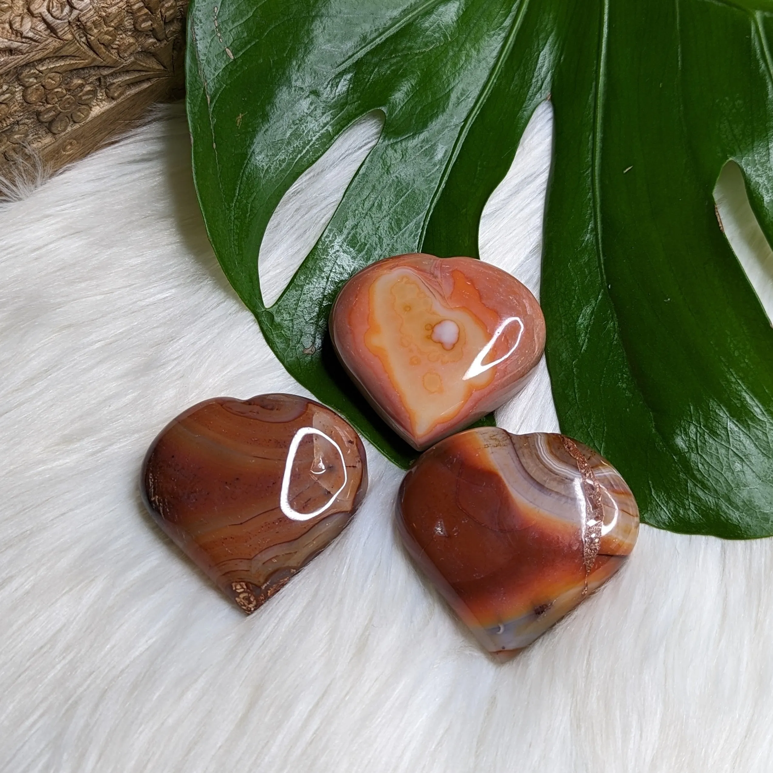 Red Carnelian Puffy Heart Carving #2~ beautifully unique