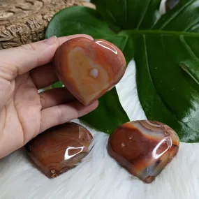 Red Carnelian Puffy Heart Carving #2~ beautifully unique