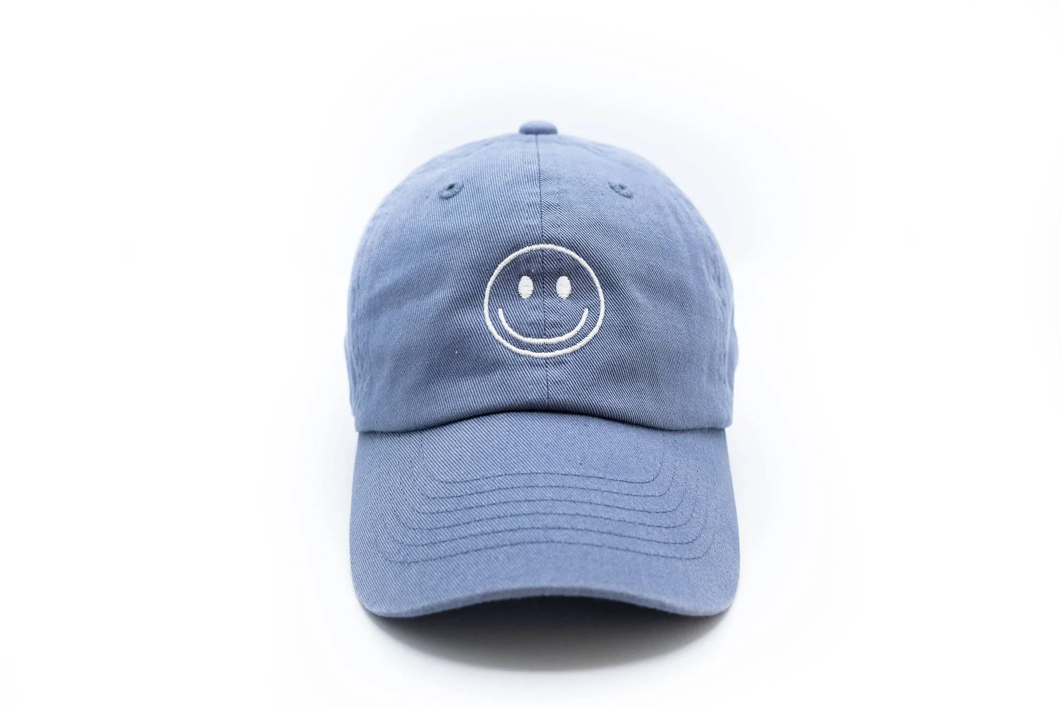 Rey to Z - Dusty Blue Smiley Face Hat (5Y-10Y)