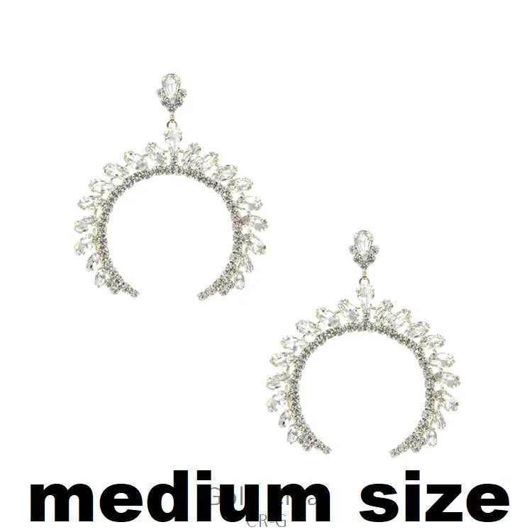 RHINESTONE COWGIRL BLING SQUASH EARRINGS