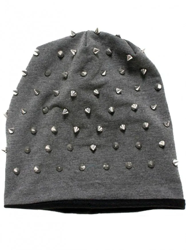 Rocker Studded Knit Beanie