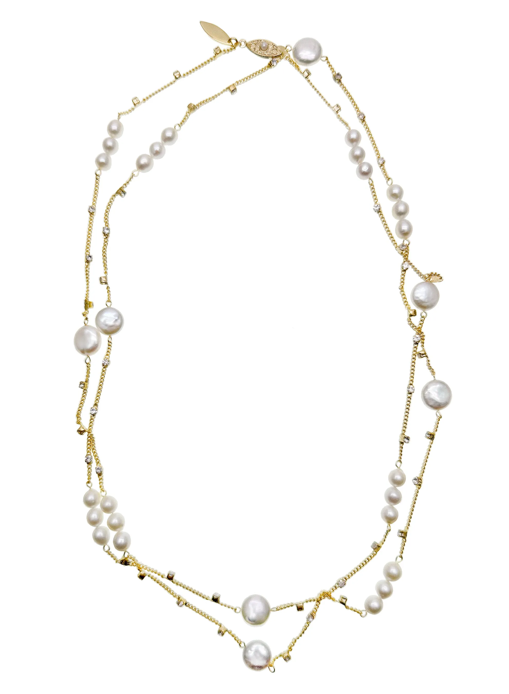 Simple Freshwater Pearls Multi-Way Necklace KN001