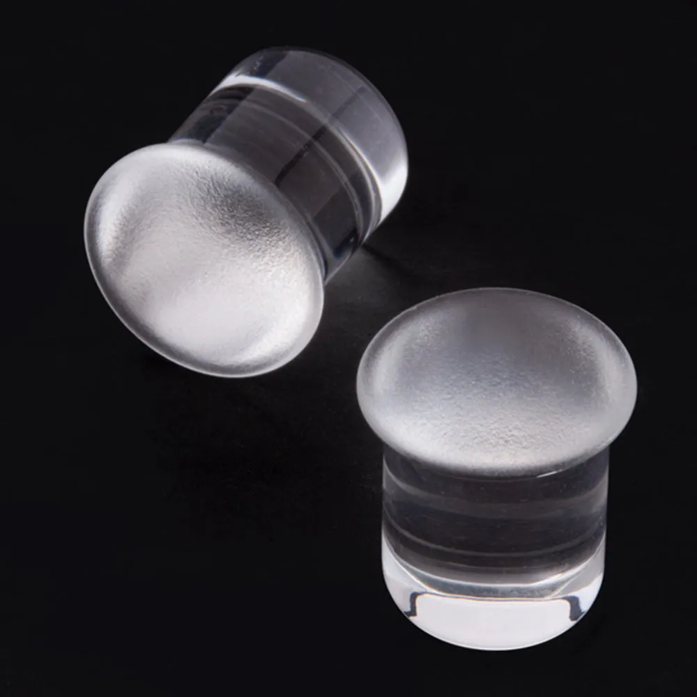 Simple Glass Plugs - Matte Crystal