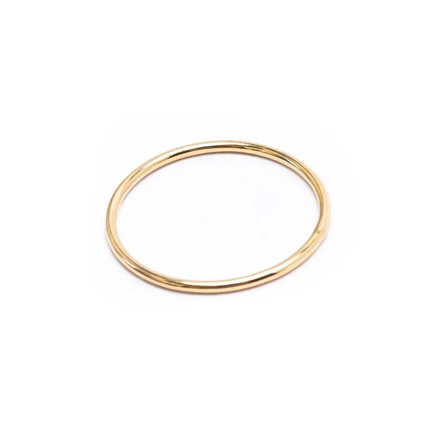 Simple Gold Stacker Ring