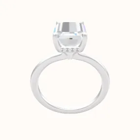 Solitaire Engagement Ring With Front set gallery Head