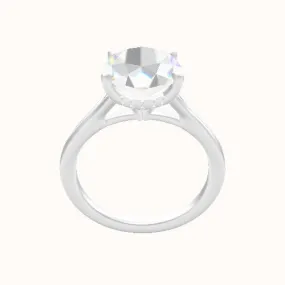 Split Cathedral Engagement Ring With Front set gallery Head