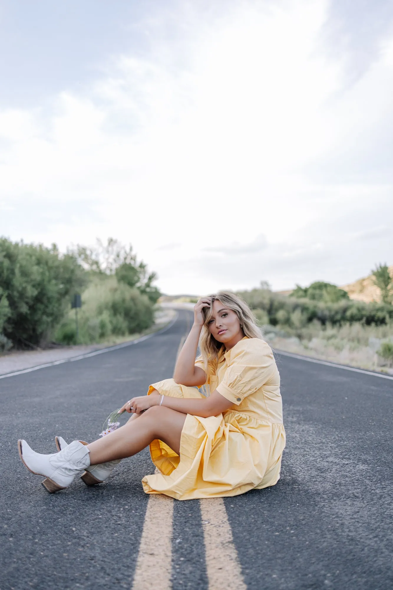 Sunshine Midi Dress in Yellow