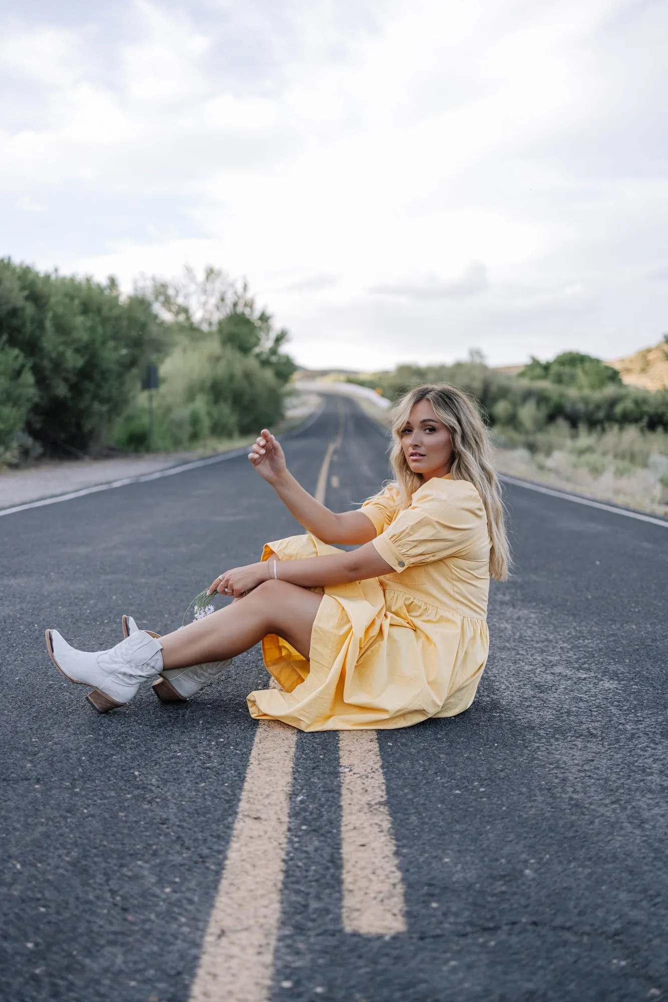 Sunshine Midi Dress in Yellow