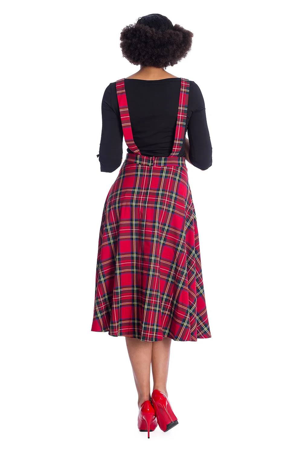 SWEET TARTAN PINAFORE DRESS