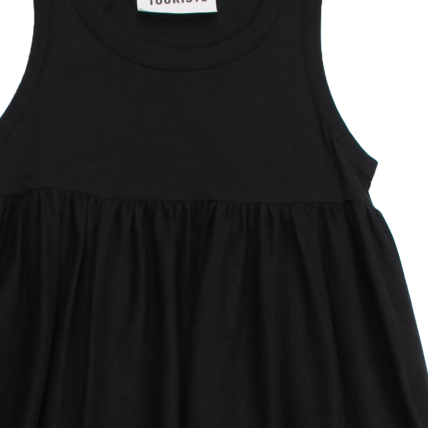 Touriste Black Cotton Dress For Teen Girl