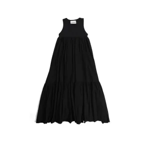 Touriste Black Cotton Dress For Teen Girl