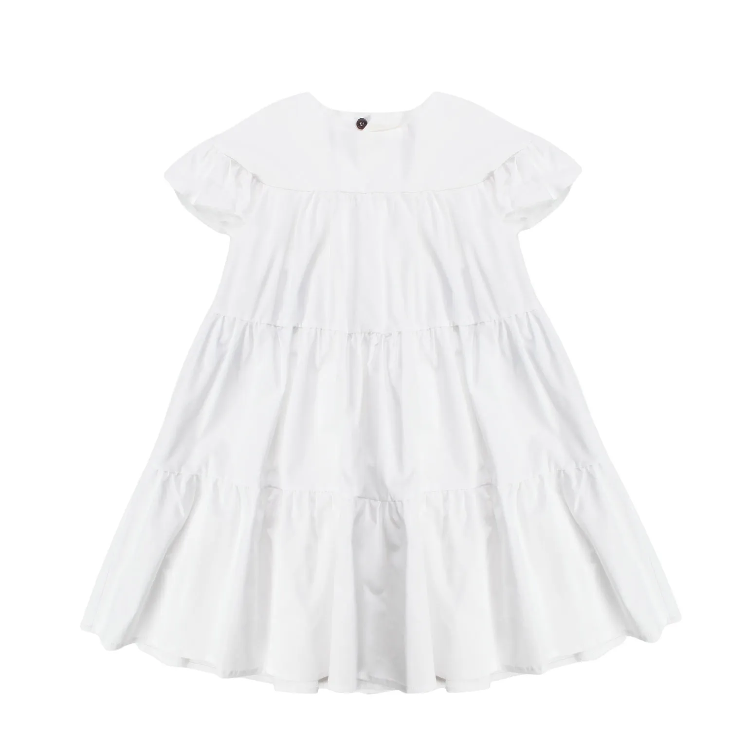 Touriste Dress In White Cotton For Girls And Teen