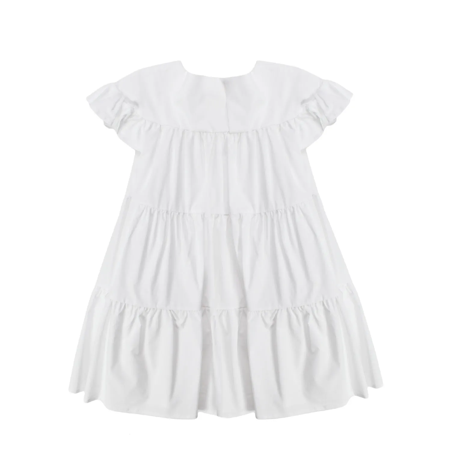 Touriste Dress In White Cotton For Girls And Teen