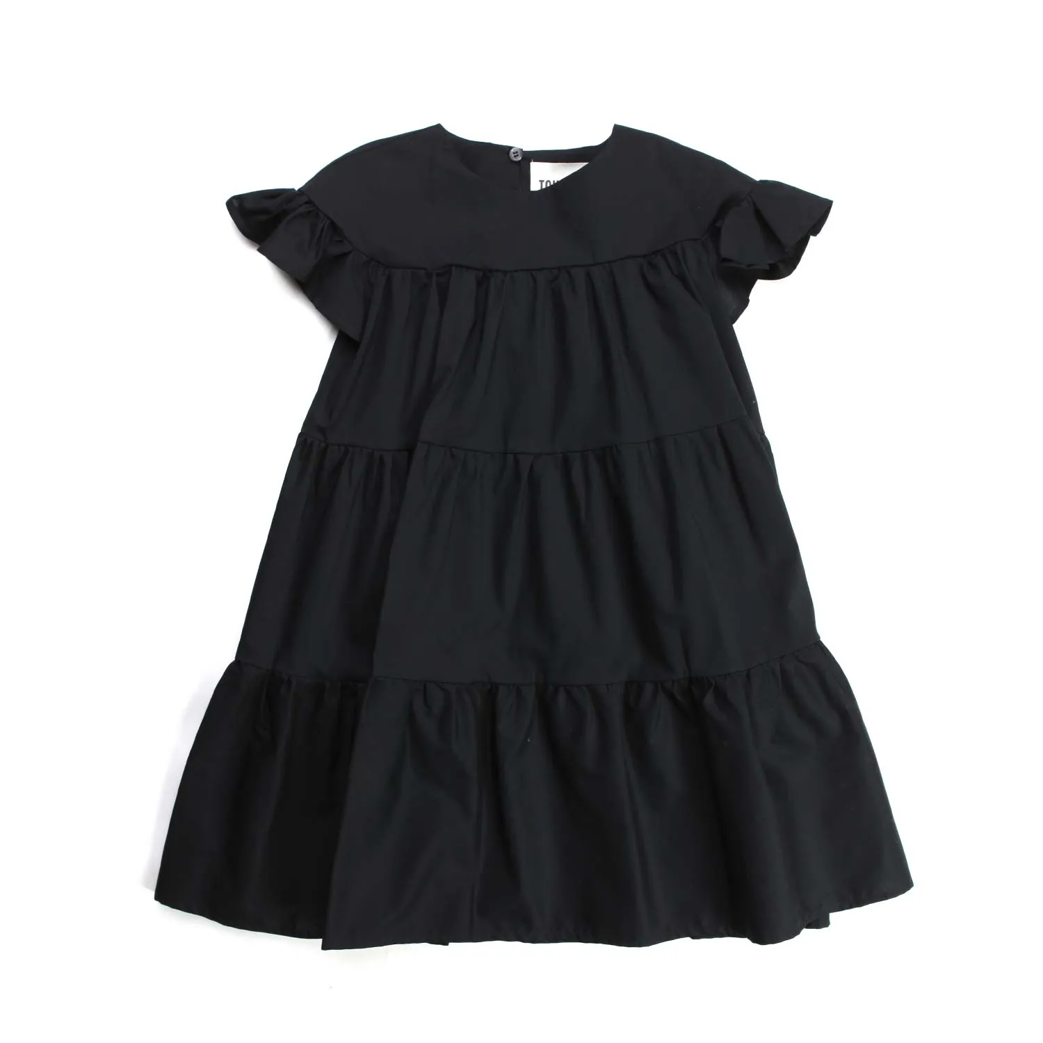 Touriste Teen And Girl Black Cotton Dress