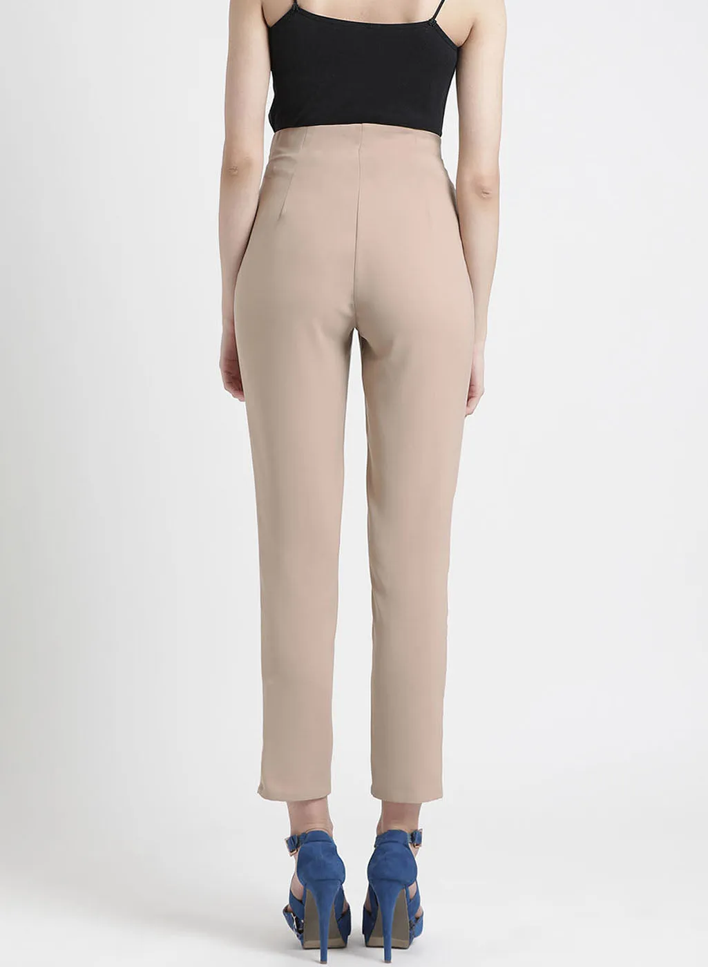 Trouser With Button Detailing In Front