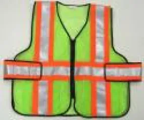 V9-B Zipper Front ANSI Class 2 Command Vest with High Contrast 4 Reflective Stripes