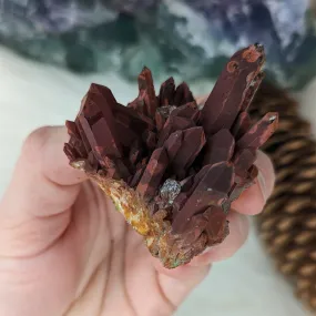 Very Unique Hematoid Quartz Cluster from Madagascar~ Fire Quartz for Chakra Balancing